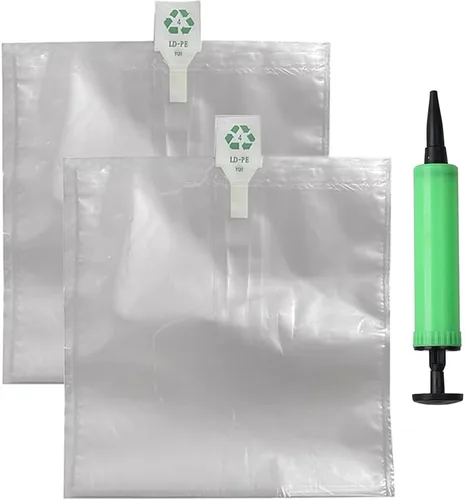 Miniatura 19 de Miupoo Bolsas de aire de embalaje, bolsa protectora de embalaje de aire inflable de plástico transparente con cojín de bomba gratis, bolsa