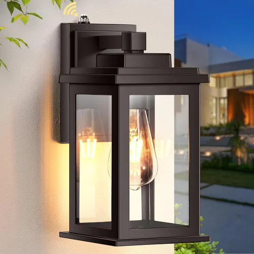 Miniatura 23 de VIANIS Luz negra grande con sensor de movimiento para exteriores de 15 pulgadas, aplique de iluminación exterior, iluminación exterior del atardecer