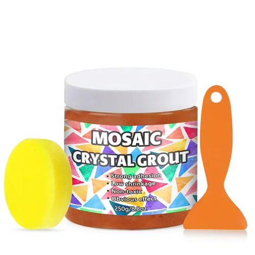 Miniatura 8 de Lechada de cristal de mosaico, herramientas de azulejos de mosaico, accesorios de mosaico, esencial para lechada hecha a mano y perfecto para Dorado