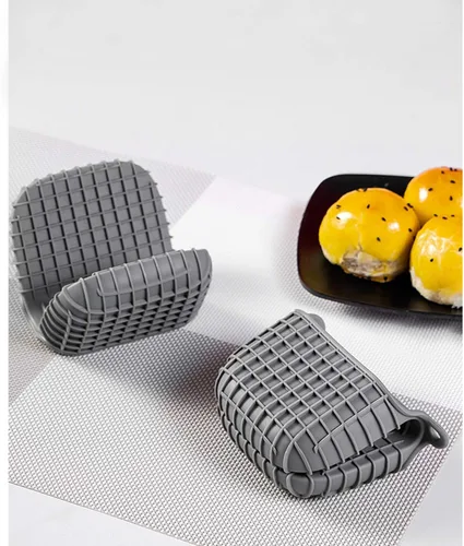 Miniatura 2 de Juego de mini guantes de horno de silicona, guantes de horno con aislamiento térmico, guantes de horno para cocinar y hornear, proteger los dedos