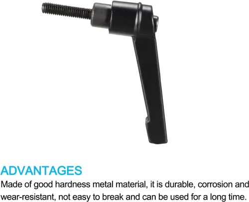 Miniatura 3 de METALLIXITY Mango de sujeción ajustable (M5 x 0.787 in), 5 unidades, mango de nivel de trinquete de botón macho de metal, para equipos