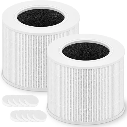 Miniatura 12 de Core Mini filtro de repuesto para purificador de aire LEVOIT Core Mini y Core Mini-P, 3 en 1 grado H13 True HEPA y carbón activado de alta Blanco