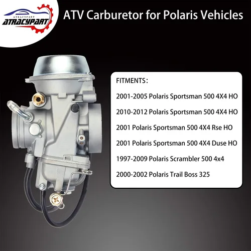 Miniatura 3 de ATRACYPART Carburador Carb para 2001-2005 & 2010-2012 Polaris Sportsman 500 4X4 HO 1997-2009 Polaris Scrambler 500 4x4 2000-2002 Polaris Trail