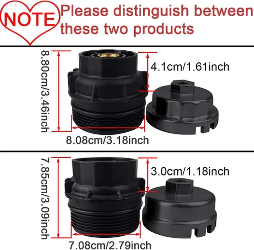Miniatura 6 de Llave de filtro de aceite resistente para motores Toyota, Lexus, Scion de 1.8 litros, herramienta de extracción de filtro de aceite duradera