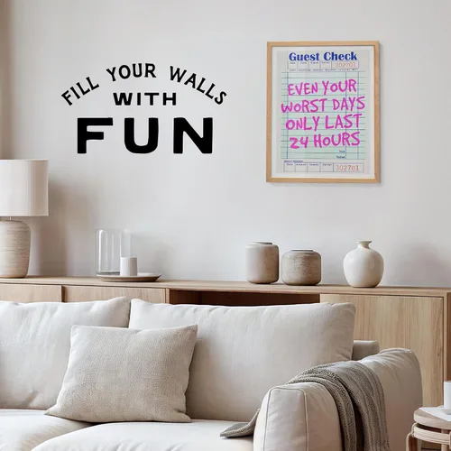 Miniatura 5 de Decoración de oficina con cita positiva para mujer, divertido arte de pared motivacional de 11 x 14 pulgadas, decoración de pared con texto