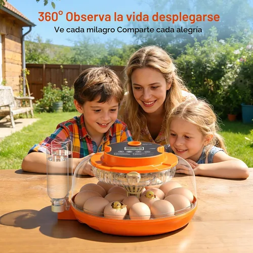 Miniatura 2 de 18 incubadoras de huevos para incubar huevos, incubadora automática de giro de huevos y control de humedad para eclosionar pollo, pato, codorniz
