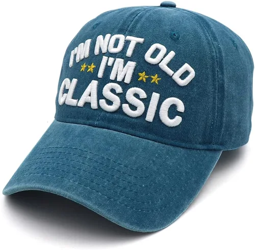 Miniatura 33 de Divertidos regalos de jubilación o cumpleaños sombreros para hombres y mujeres, gorra de béisbol clásica I'm Not Old Regalos para papá, abuelo