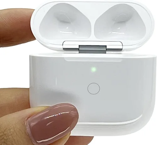 Funda de carga inalámbrica para AirPods de 4ª generación con puerto de carga tipo C, funda de repuesto para cargador Airpod 4 con botón de Funda de