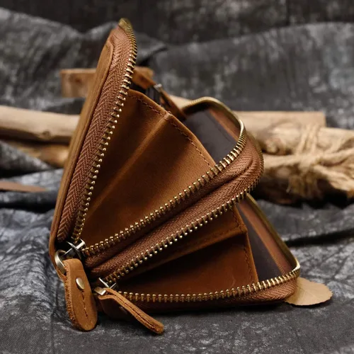 Miniatura 4 de LUUFAN Billetera larga de cuero genuino para hombre, cartera plegable grabada