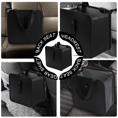 Miniatura 4 de Bolsa de basura colgante para automóvil, a prueba de fugas, plegable, portátil, organizador de bolsa de basura portátil, bolsa de almacenamiento