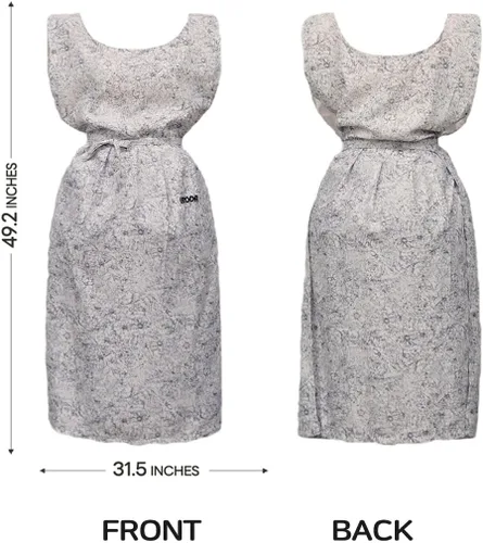 Miniatura 5 de IRODA Delantal impermeable para mujer, diseño floral elegante, tela 100% impermeable, ajuste ajustable, suave y ligero