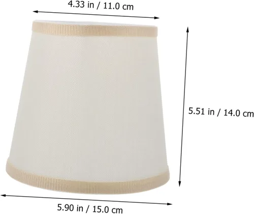 Miniatura 7 de Housoutil Cubierta de lámpara de mesa cubierta de luz de tela para decoración del hogar E14 Socket estilo simple lámpara accesorio