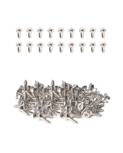 Miniatura 20 de 50 tornillos de madera Phillips de cabeza plana inoxidable #4 x 1-1/4" (32 mm) 18-8 (304) tornillos autorroscantes avellanados de acero inoxidable