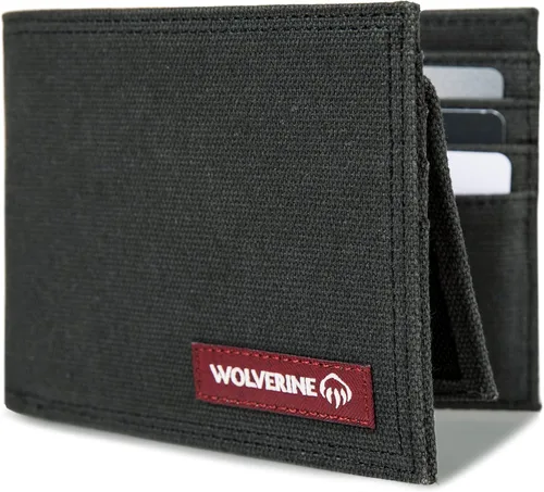 Miniatura 84 de WOLVERINE Billetera plegable de lona/cuero para hombre