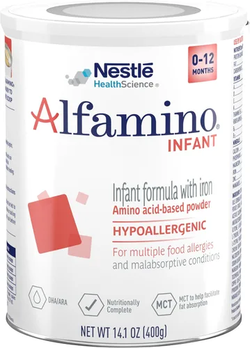 Alfamino Fórmula infantil, fórmula infantil hipoalergénica a base de aminoácidos con hierro, para múltiples alergias alimentarias, 0-12 meses, 14.1