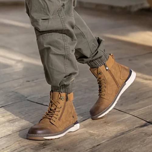 Miniatura 7 de Vostey - Botas para hombre tipo chukka, cómodas y casuales
