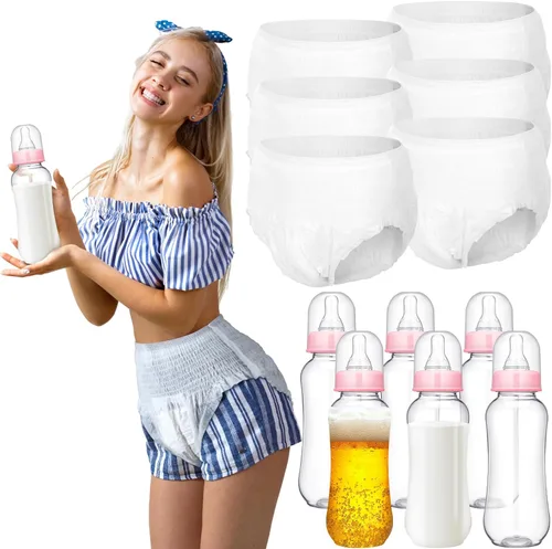 Miniatura 14 de Hushee 6 Sets de Juegos Divertidos de Botellas de Plástico para Baby Shower, Juegos Para Biberones de Plástico, Pañales Desechables, Regalos