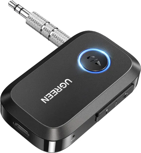 Miniatura 9 de UGREEN Adaptador Bluetooth 5.4 para automóvil, llamadas manos libres y cancelación de ruido, adaptador AUX a Bluetooth para automóvil, receptor