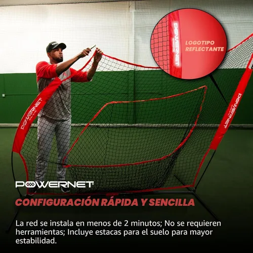 Miniatura 6 de PowerNet Baseball Softball Practice Net 7x7 with Baseball Accessories for Practice Pitching, Batting & Fielding, Ball Caddy, Weighted Baseballs, Tee