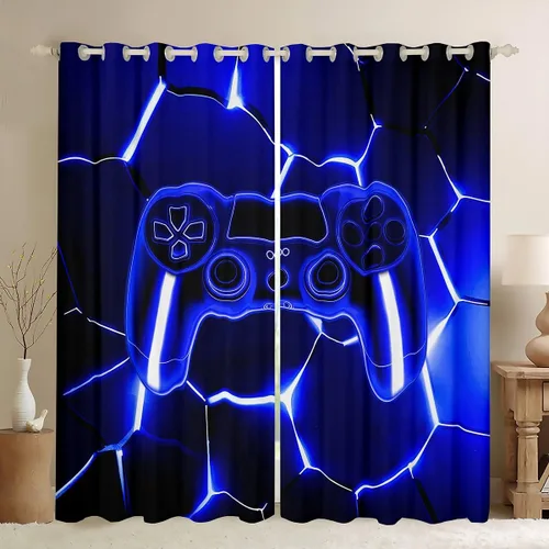 Miniatura 11 de Feelyou Cortinas de ventana para jugadores, cortinas de juego para niños, niñas y adolescentes, decoración de habitación, consola de juego, cortinas