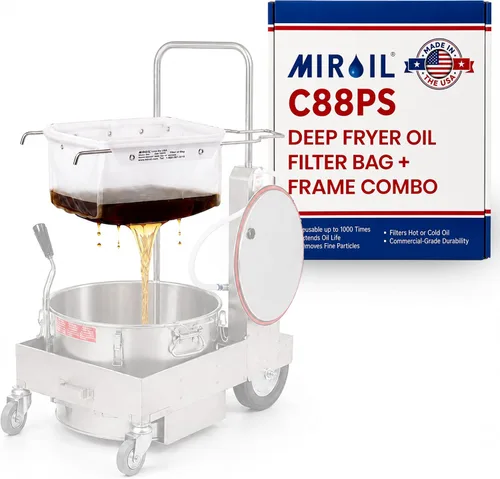 Miniatura 9 de MirOil RC88PS - Bolsa de filtro para freidora solamente, parte 12855, serie EZ Flow, para cargas pesadas de migas, adecuada para capacidad de aceite