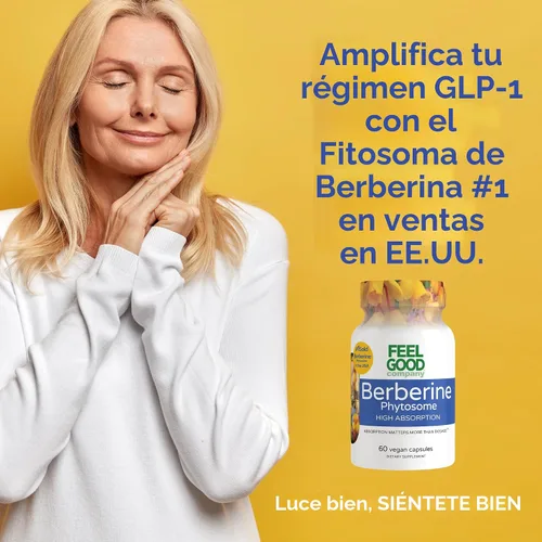 Miniatura 9 de Feelgood Company - Berberina - Alta absorción - equivalente a 2200 mg - Suplemento herbario - Baja glucosa en sangre - Ayuda al colesterol - 60