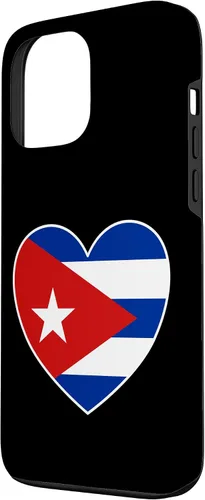 Miniatura 2 de iPhone 13 Pro Max I Heart Cuba - Divertida funda con bandera cubana