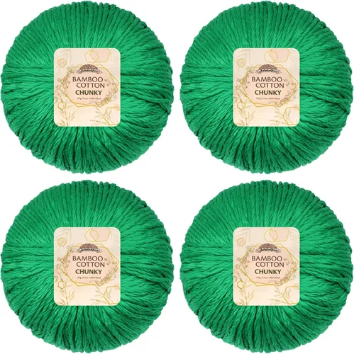 Miniatura 9 de Ovillo grueso de algodón de bambú para alfombras, chaquetas y cobijas, 14