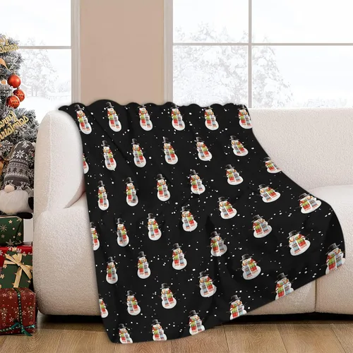 Miniatura 15 de JOOCAR Manta de franela de otoño con diseño de hojas de arce de dibujos animados, gnomo de otoño, naranja, acogedora manta de felpa suave para cama