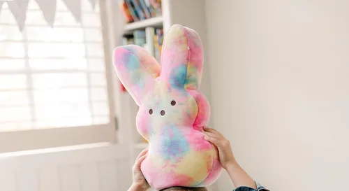 Miniatura 12 de Animal Adventure Peeps 4" Juguete de peluche de conejo Palm Pet coleccionable Azul