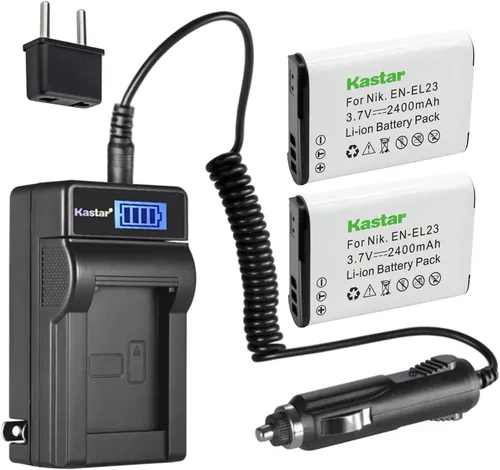 Miniatura 7 de Kastar EN-EL23 - Cargador de batería LCD AC compatible con batería Nikon EN-EL23 ENEL23, cargador MH-67 MH-67P, Nikon Coolpix B700, Coolpix P600