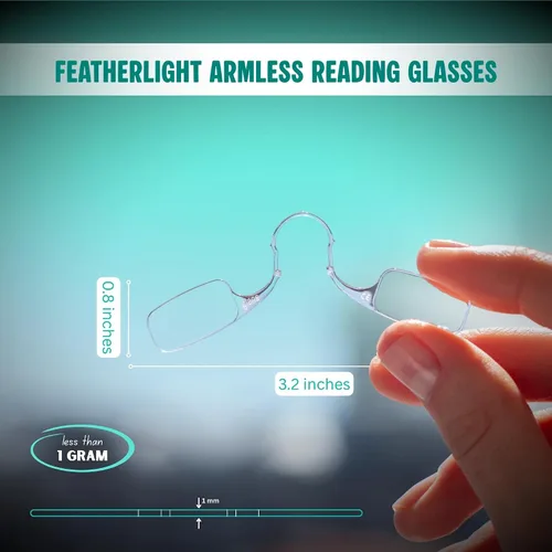 Miniatura 6 de glens Unisex Armless Reading Glasses - 3 Reading Glasses Men & Women Emergency Lightweight Pocket Ultra Thin Readers