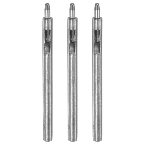 Miniatura 29 de HARFINGTON 2 piezas de perforador de cuero de 0.031 in recto, redondo, ojal, remache a presión, fijador para cuero, artesanía, ropa, bolso, cortina