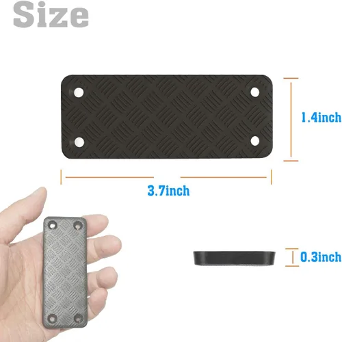 Miniatura 2 de Soporte magnético para pistola, clasificación de 55 libras, funda magnética para pistola Soporte de pistola recubierto de goma para pistola