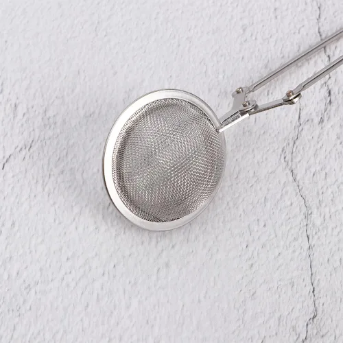 Miniatura 5 de Colador de té de malla de acero inoxidable con asa, filtro de metal, bola de filtro de té, café, hierba, especias, difusor de té (1 unidad, pequeña)