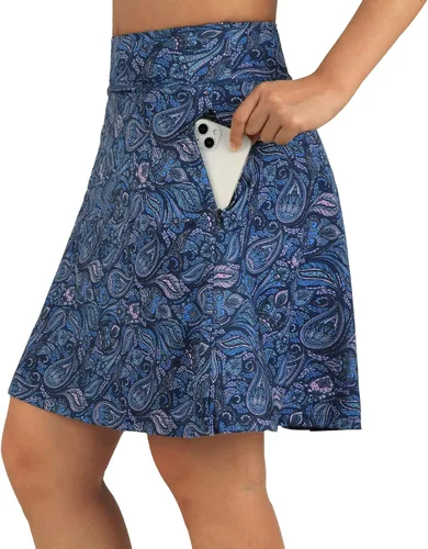 Miniatura 73 de ANIVIVO Faldas pantalón para mujer de 20 pulgadas de longitud a la rodilla, faldas deportivas de pickleball para tenis, golf y pickleball