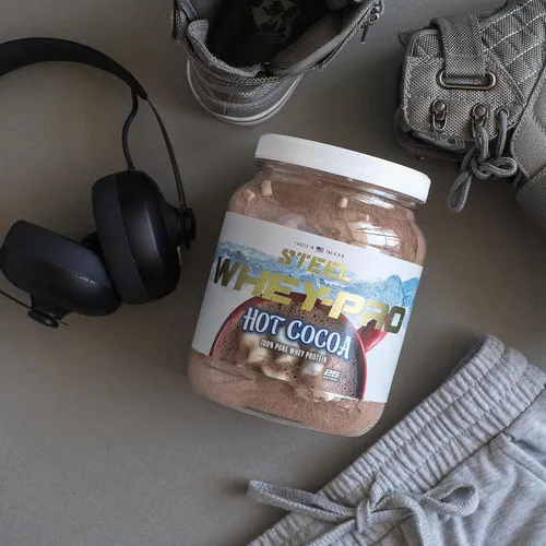 Miniatura 3 de Steel Supplements Whey-Pro Proteína de suero en polvo 100% pura para hombres y mujeres, cacao caliente, ganancia muscular y recuperación muscular