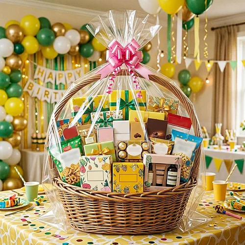 Miniatura 7 de Yotelab Bolsas de celofán extra grandes, 40 x 50 pulgadas, envoltura de celofán transparente para cestas de regalo, 10 bolsas enormes transparentes