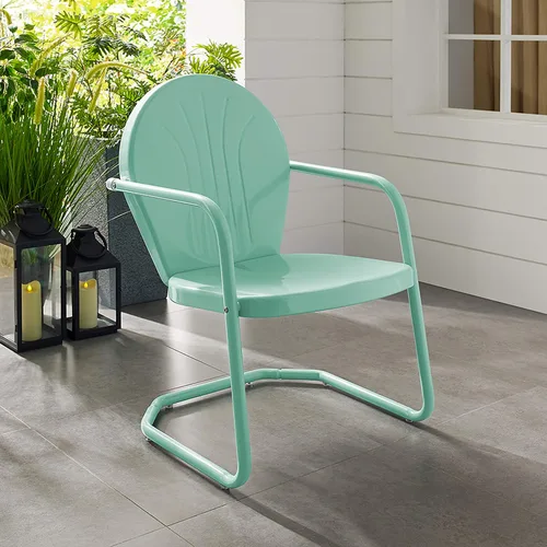 Miniatura 5 de Crosley Furniture CO1001A-AQ Griffith - Silla retro de exterior, de metal