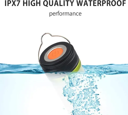 Miniatura 5 de NPET Linterna LED para campamento recargable, IPX7, impermeable, con 5 modos de rayo, accesorios de campamento portátiles, faros delanteros
