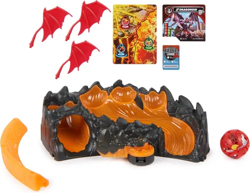 Miniatura 4 de Set de Entrenamiento Bakugan con Titanium Dragonoid, Temática del Clan Dragón, Figura de Acción Personalizable, Tarjetas Comerciales y Set de Juego