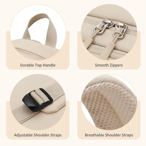 Miniatura 3 de GOLF SUPAGS Mini mochila de nailon ligero de 10 L para mujer, mochila de ciudad pequeña, mochila versátil para mujeres para compras y viajes