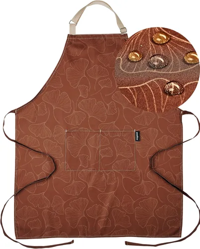 Miniatura 9 de Delantales de cocina ajustables de alta calidad para mujer con bolsillos, delantal de cocina impermeable de polialgodón Bonito diseño floral