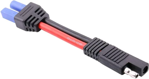Miniatura 3 de Conector adaptador de conexión rápida SAE a EC5 hembra (paquete de 2), adecuado para batería solar de automóvil -10AWG 5.9 in