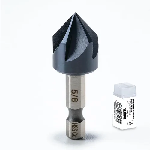 Miniatura 12 de toolant Broca Avellanadora de Cobalto Noir-Ti de 1/2" (Pro), Recubierta con Nitruro de Aluminio y Titanio con Vástago Hexagonal de Cambio Rápido
