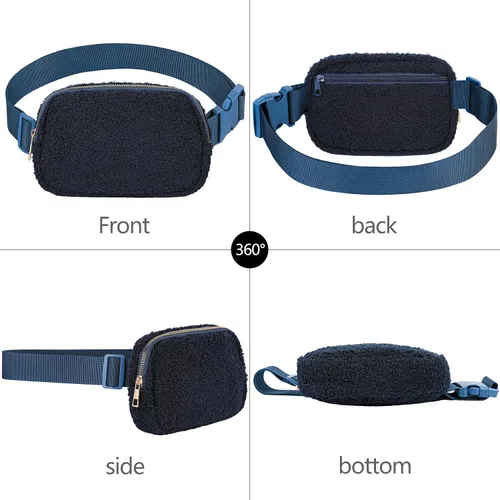 Miniatura 137 de Riñonera cruzada para mujeres y hombres, bolsa para cinturón para senderismo con correa ajustable, riñonera para correr, entrenamiento, deportes