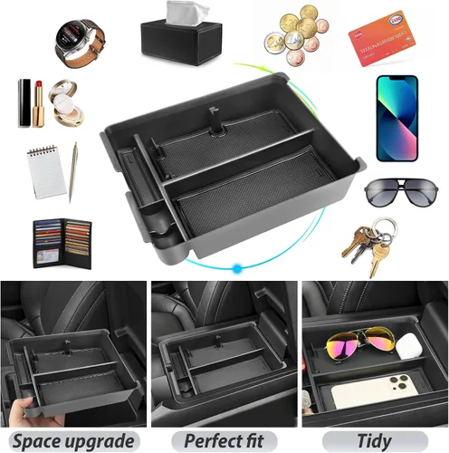 Miniatura 2 de SKTU Organizador de consola central para Honda Pilot 2025 2026 Pilot/2024-2026 Bandeja de reposabrazos para pasaporte 2025 2026 Bandeja de consola