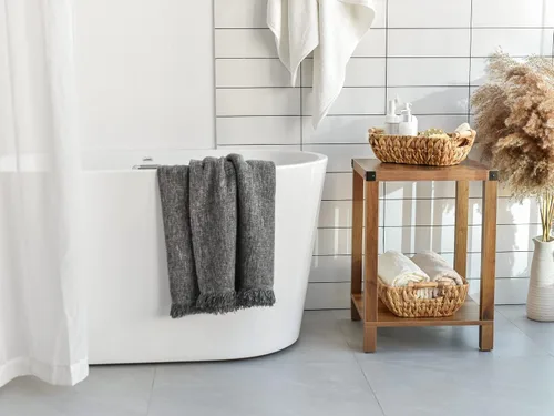Miniatura 7 de StorageWorks Cesta de almacenamiento de mimbre, cestas de almacenamiento grandes tejidas a mano con asas de madera