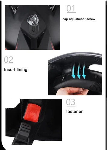 Miniatura 4 de Casco de motocross para adultos, motocicleta, BMX, ATV, todoterreno, casco de bicicleta de montaña ajustable, visera solar aprobada por puntos