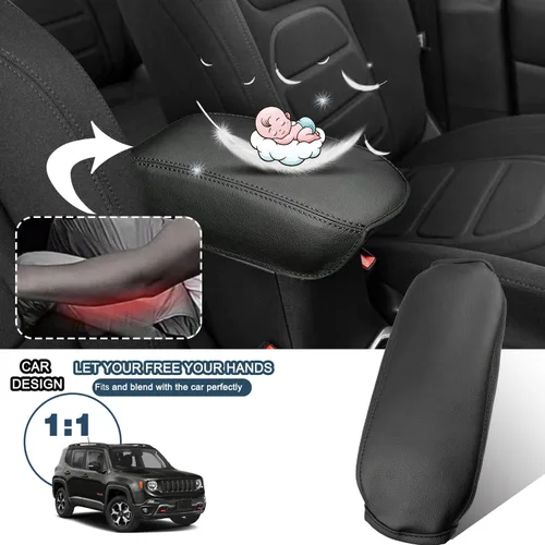 Miniatura 7 de Ruiya Funda para reposabrazos para Jeep Renegade, cubierta de consola central, para Jeep Renegade 2015-2023, accesorios para Jeep Renegade, cubierta